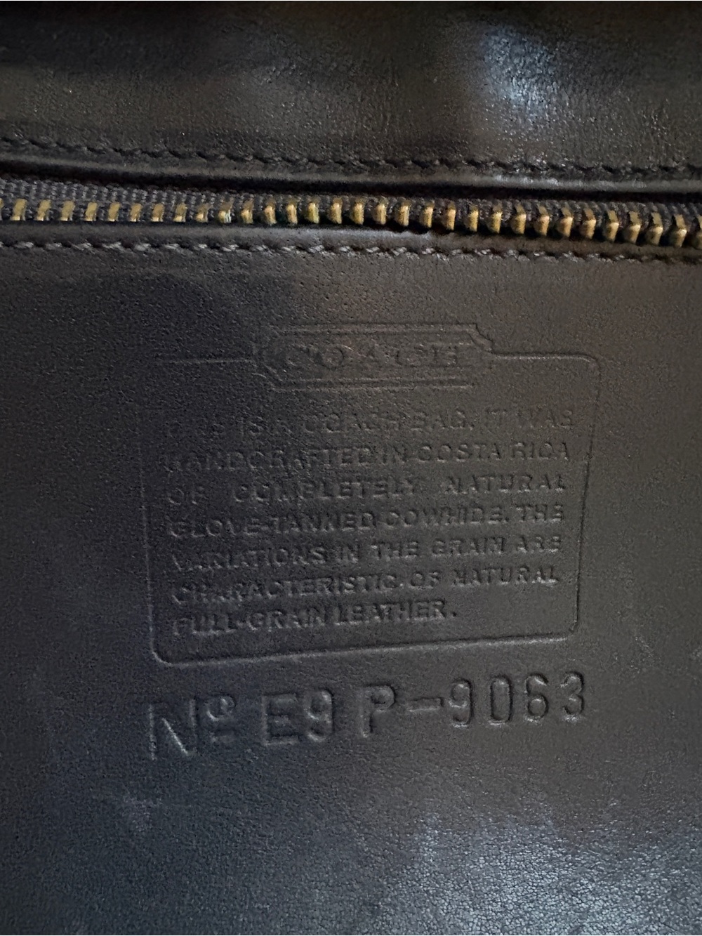 Black Leather Satchel Coach bag with Gold Hardware - Classic Women's Bag - Picture 6 of 6